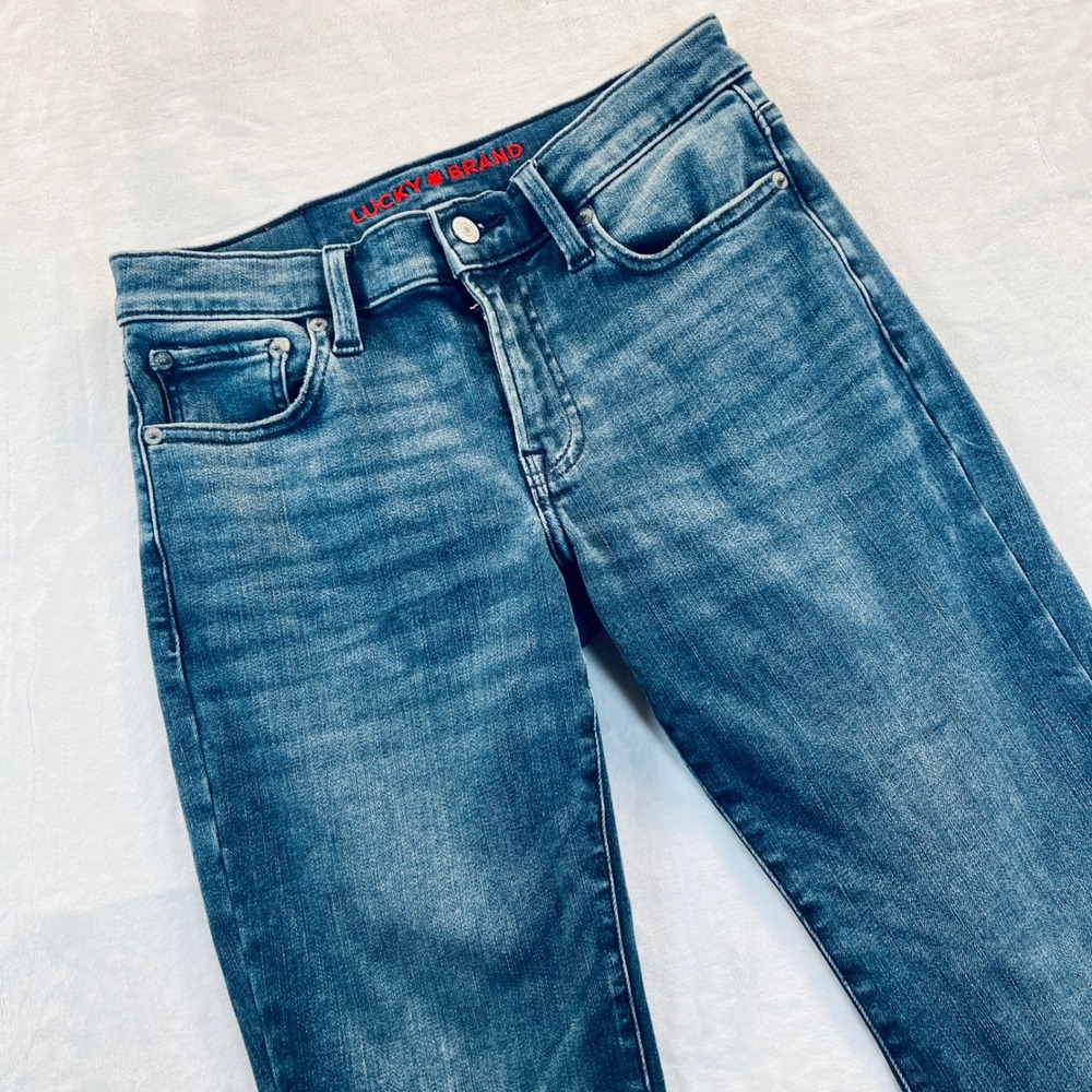 Lucky Brand Sweet Mid Rise Flare Jeans Medium Wash Blue Denim 4/27R RN80318